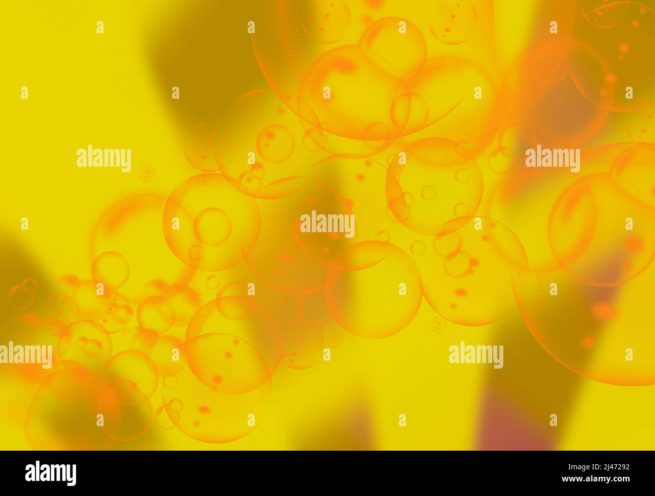 Illustrazione di bolle su sfondo colorato Foto Stock