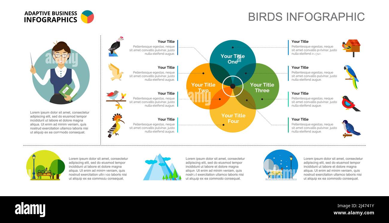 Grafico Venn con cinque elementi. Diagramma ciclo, grafico, layout. Concetto creativo per infografica, presentazione, progetto, report. Può essere utilizzato per argomenti Illustrazione Vettoriale