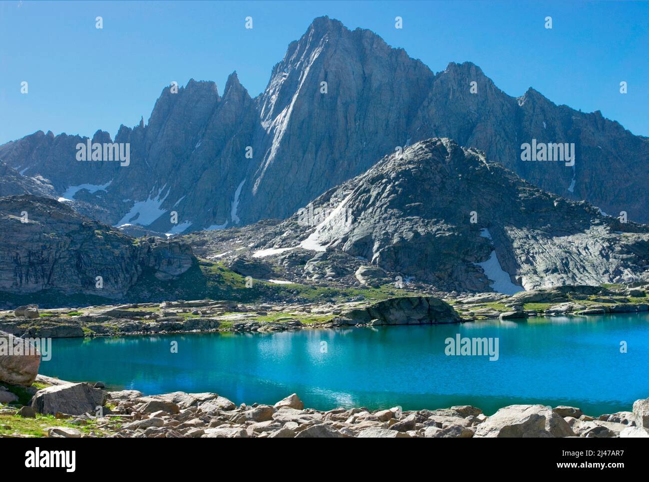 Mt Harrower sopra Indian Basin, Wind River Range, Wyoming Foto Stock