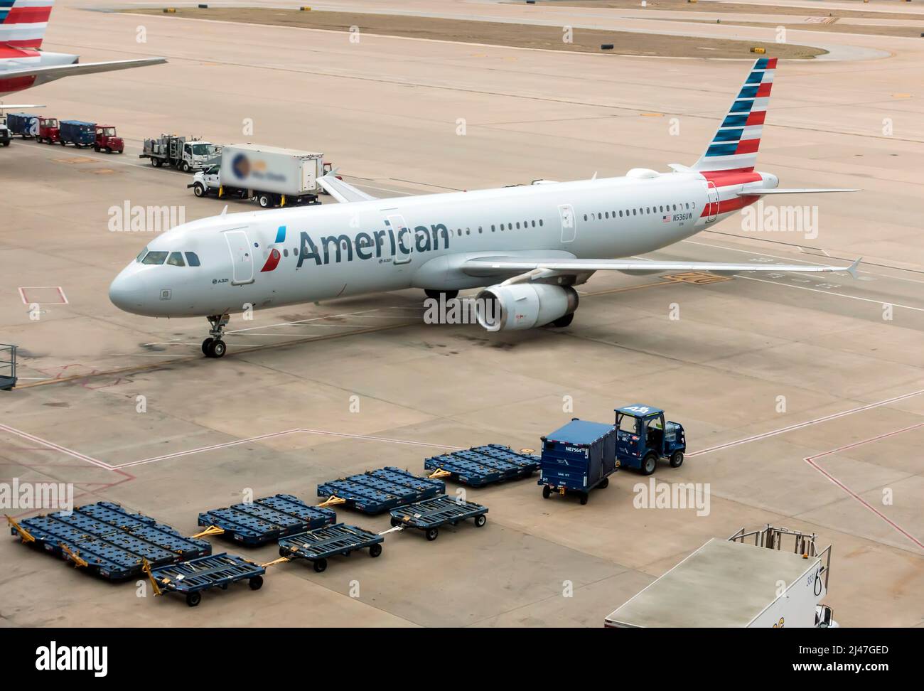 Aereo American Airlines all'aeroporto Foto Stock