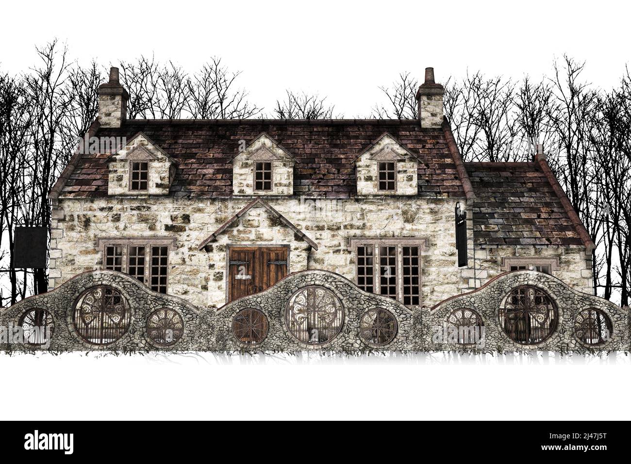 Casa fantasy, illustrazione 3D, rendering 3D Foto Stock