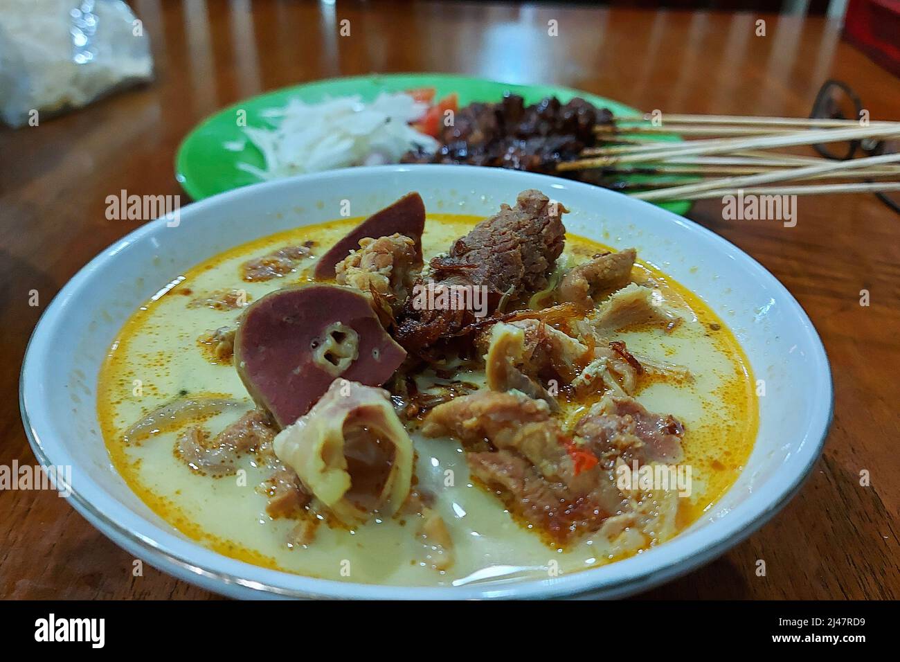 Gule Kambing, Agnello Curry, cucina indonesiana, Giacarta, Indonesia Foto Stock