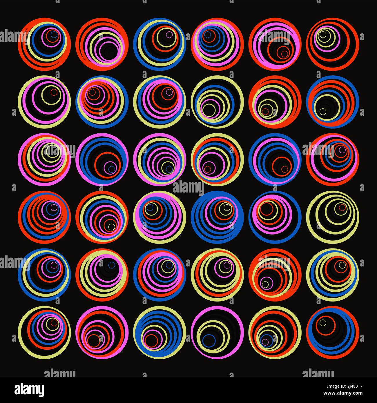 Grafica vettoriale ispirata all'arte minimale realizzata con elementi e forme geometriche astratte. Grafica di design geometrico per poster, copertina, arte, regalo Illustrazione Vettoriale