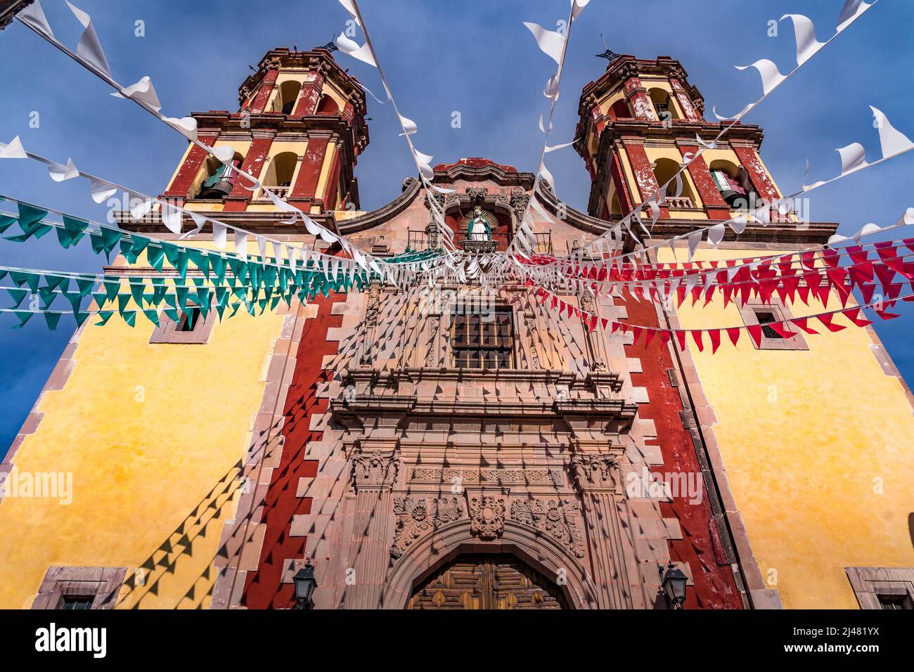 Il Santuario della Congregazione di nostra Signora di Guadalupe nella Città storica di Santiago de queretaro, Mexic Foto Stock
