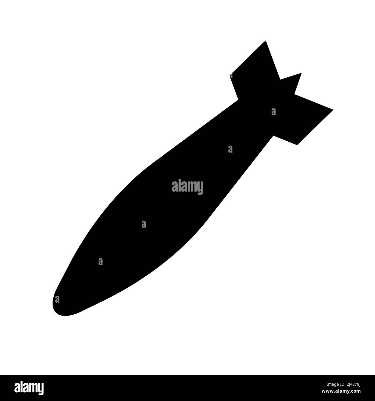 Icona bomba ad aria. Elemento di concetto militare. Simbolo per il design del sito Web, il logo, l'app, l'interfaccia utente. Illustrazione vettoriale, EPS10 Illustrazione Vettoriale