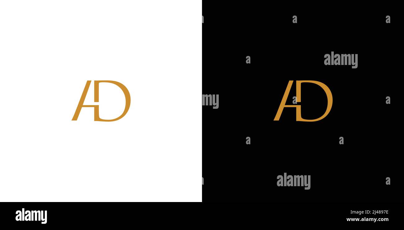 Moderna ed elegante lettera ad iniziali logo design Illustrazione Vettoriale