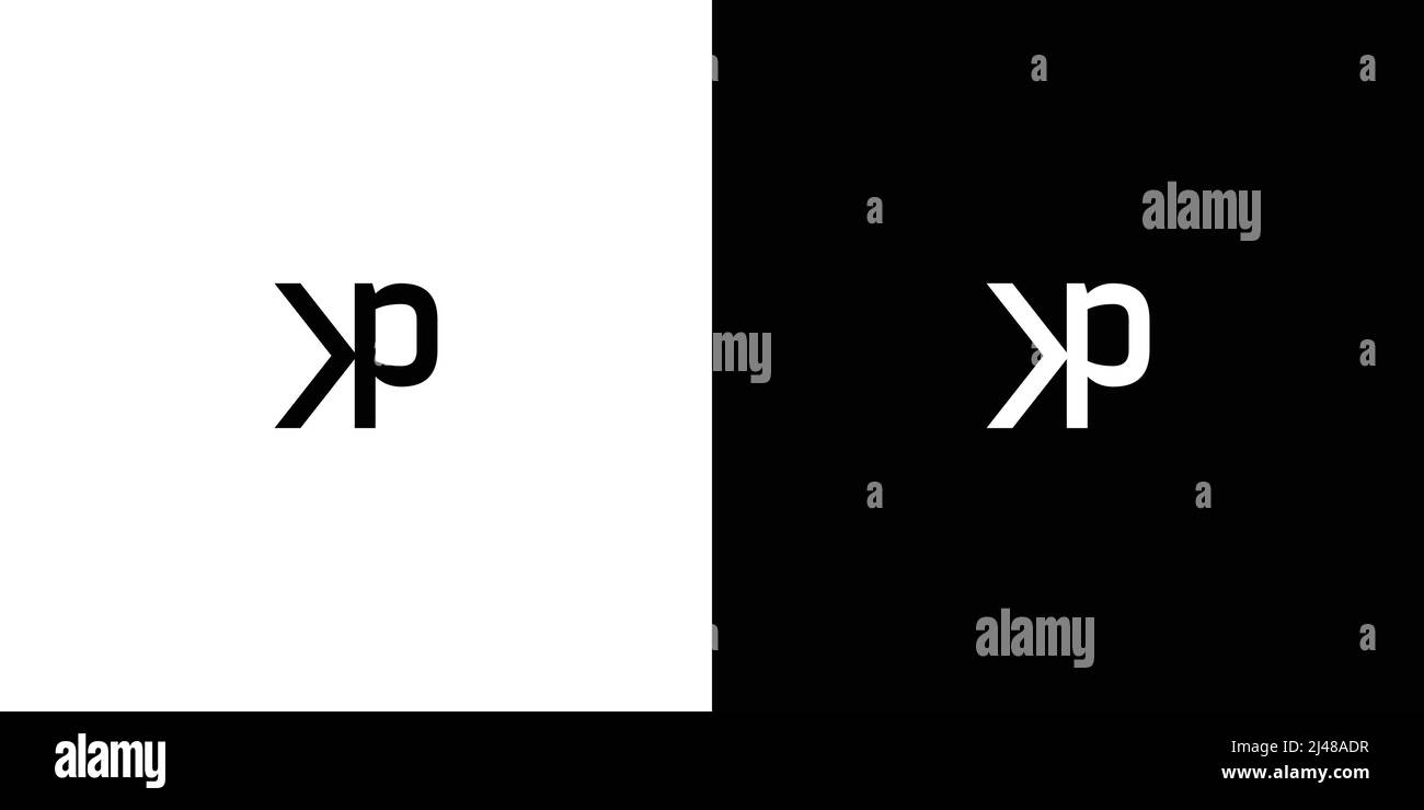 Semplice ed esclusivo logo KP con lettera iniziale Illustrazione Vettoriale