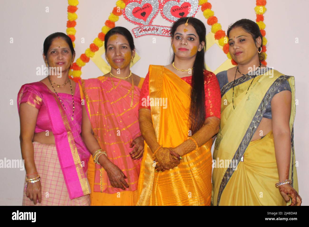Ospiti al matrimonio indiano a Mumbai, foto di matrimonio indiano Foto Stock