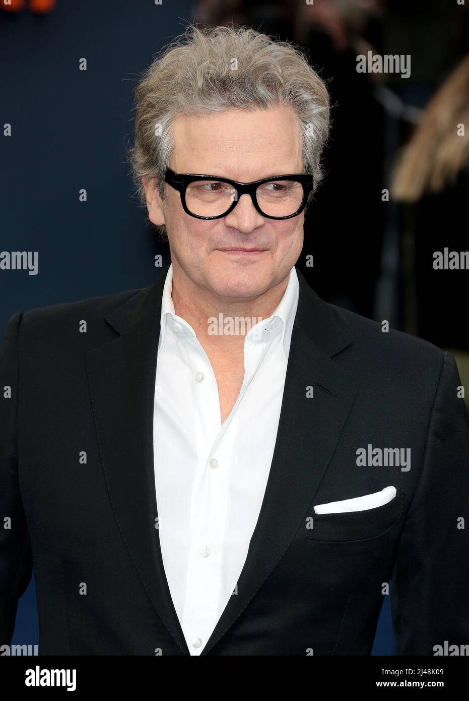 12 aprile 2022 - Londra, Inghilterra, Regno Unito - Colin Firth che partecipa alla prima del film di Operation mincemeat UK, Curzon Mayfair Foto Stock