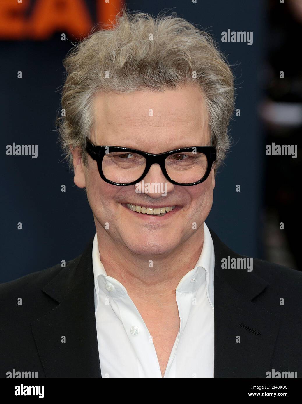 12 aprile 2022 - Londra, Inghilterra, Regno Unito - Colin Firth che partecipa alla prima del film di Operation mincemeat UK, Curzon Mayfair Foto Stock