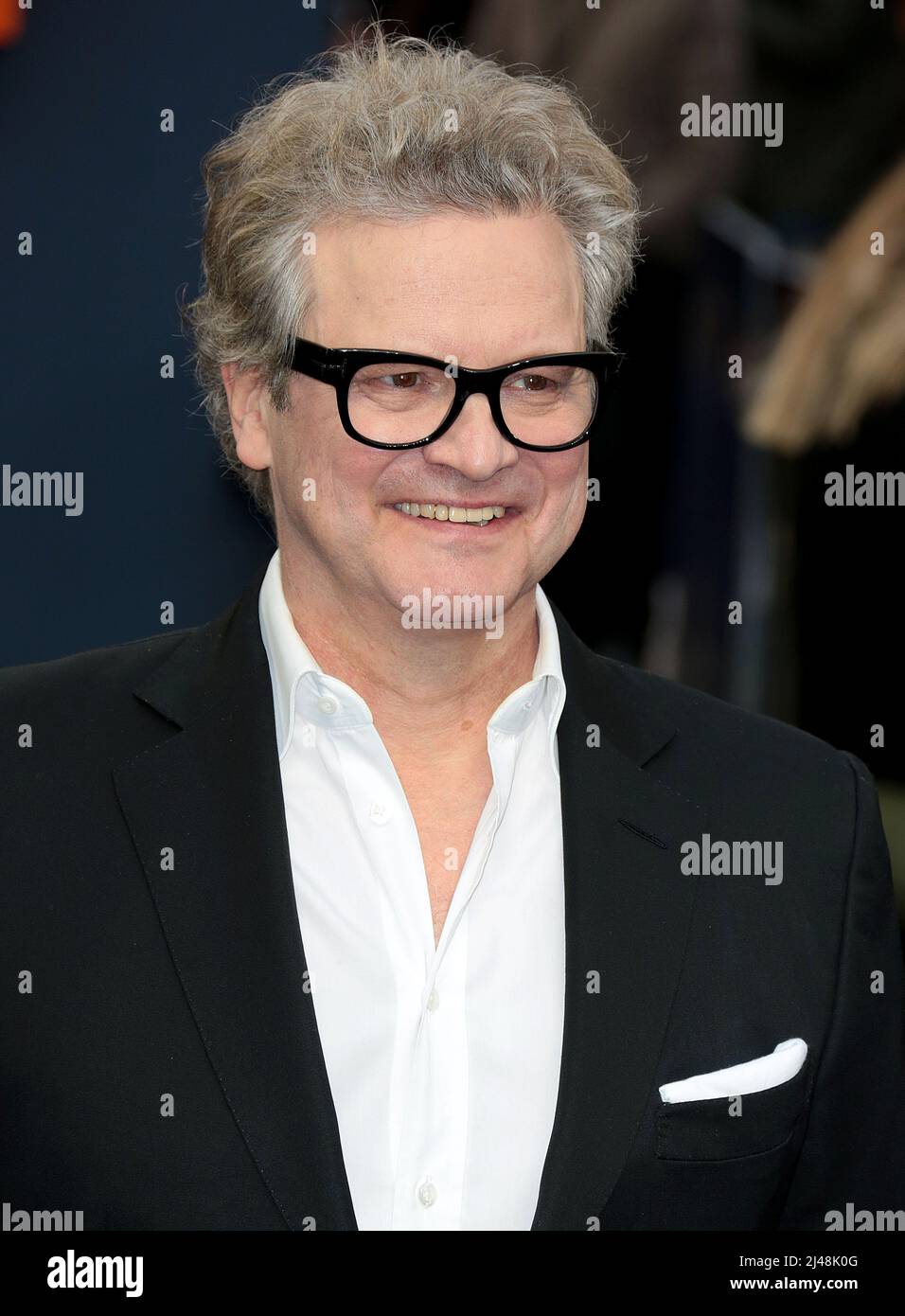 12 aprile 2022 - Londra, Inghilterra, Regno Unito - Colin Firth che partecipa alla prima del film di Operation mincemeat UK, Curzon Mayfair Foto Stock