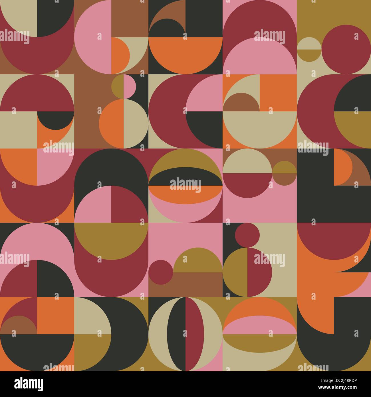 Grafica vettoriale ispirata all'arte minimale realizzata con elementi e forme geometriche astratte. Grafica di design geometrico per poster, copertina, arte, regalo Illustrazione Vettoriale