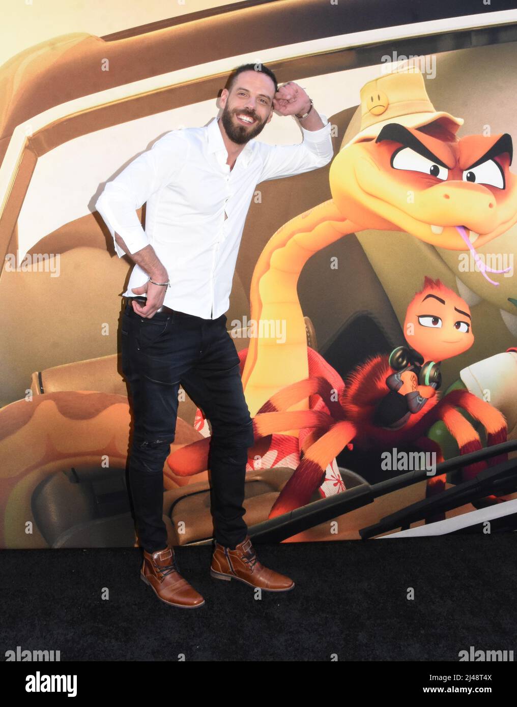 Los Angeles, California, USA 12th Aprile 2022 il regista Pierre Perifel partecipa a Dreamworks Animation presenta lo Screening speciale dei "Bad Guys" al Teatro dell'Ace Hotel il 12 Aprile 2022 a Los Angeles, California, USA. Foto di Barry King/Alamy Live News Foto Stock