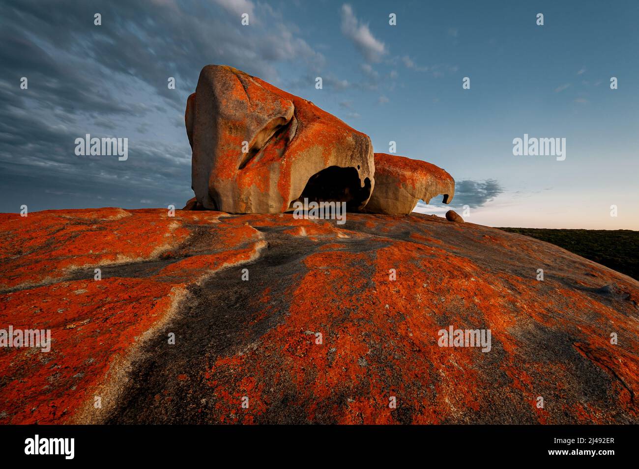 Famoso Remarkable Rocks nel Parco Nazionale di Flinders Chase. Foto Stock