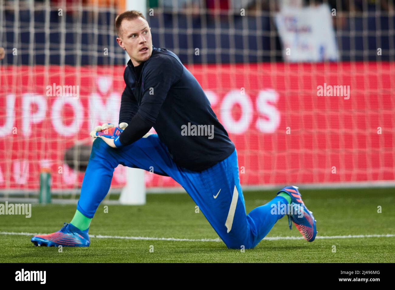 10th aprile 2022; Estadio Ciutat de Valencia, Valencia, Spagna; la Liga Santander, Levante UD contro FC Barcelona; Marc Andre Ter Stegen del FC Barcellona Foto Stock