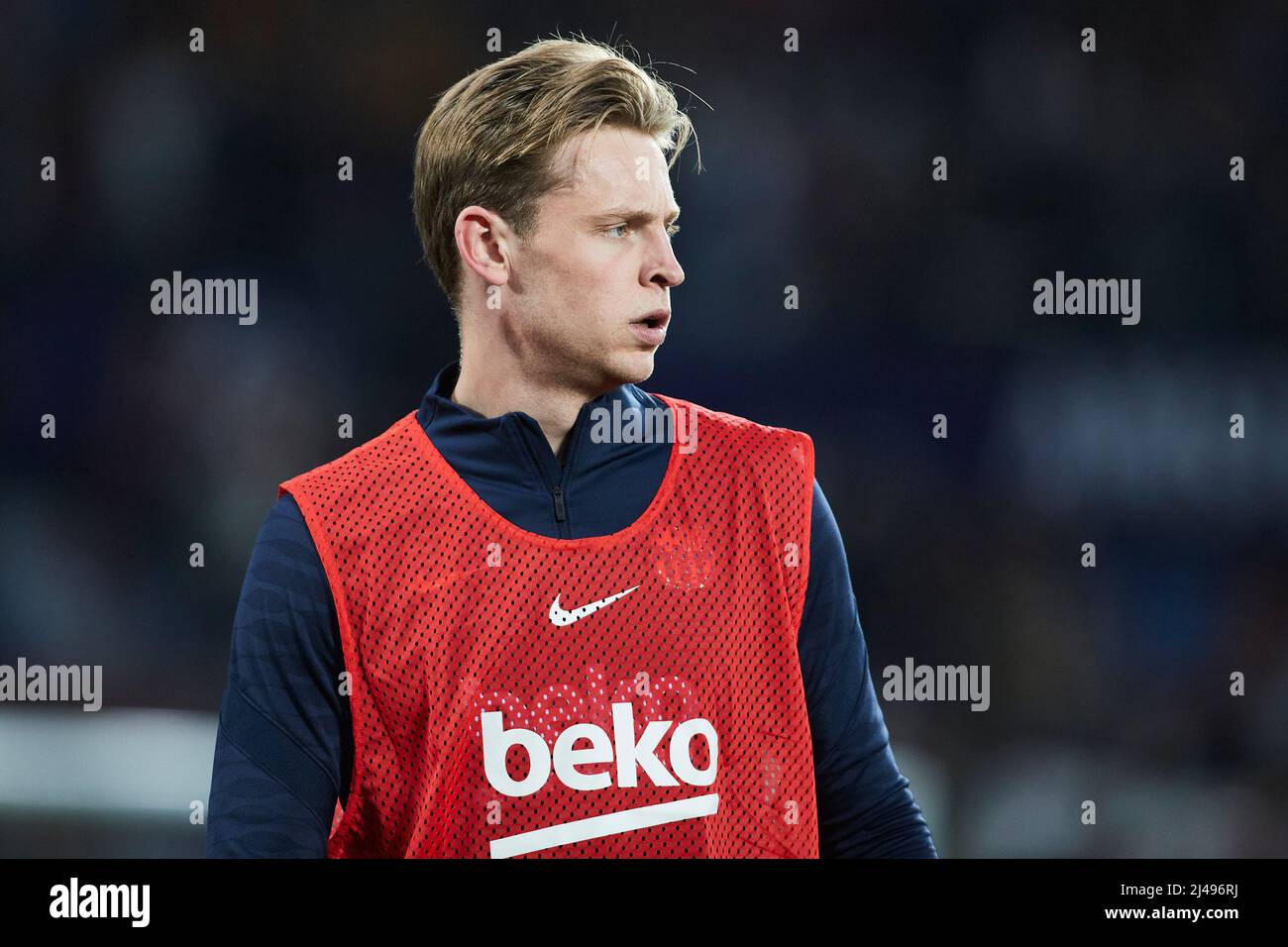 10th aprile 2022; Estadio Ciutat de Valencia, Valencia, Spagna; la Liga Santander, Levante UD contro FC Barcelona; Frenkie de Jong del FC Barcellona Foto Stock