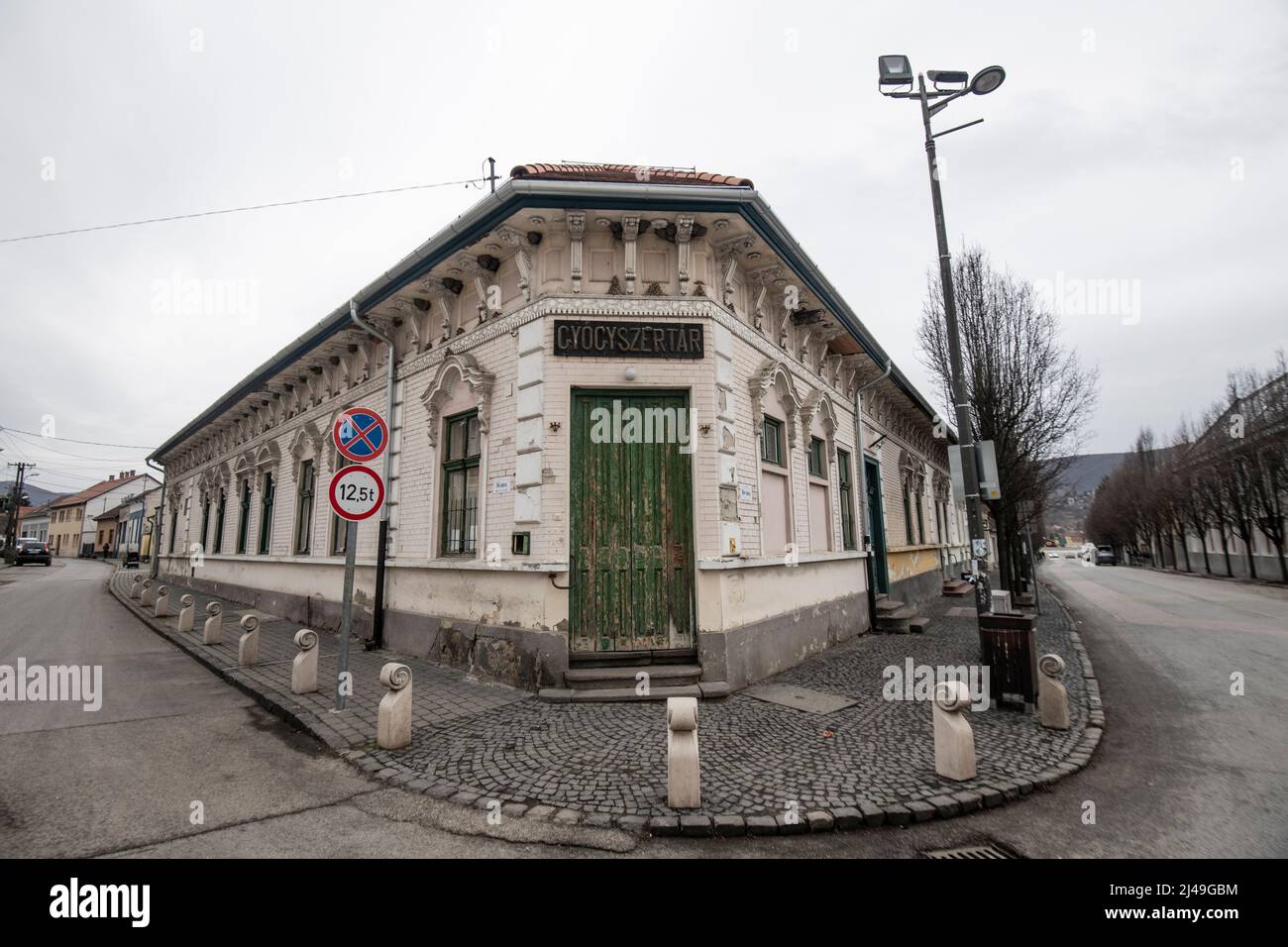 Visegrad strade vuote. Ungheria Foto Stock