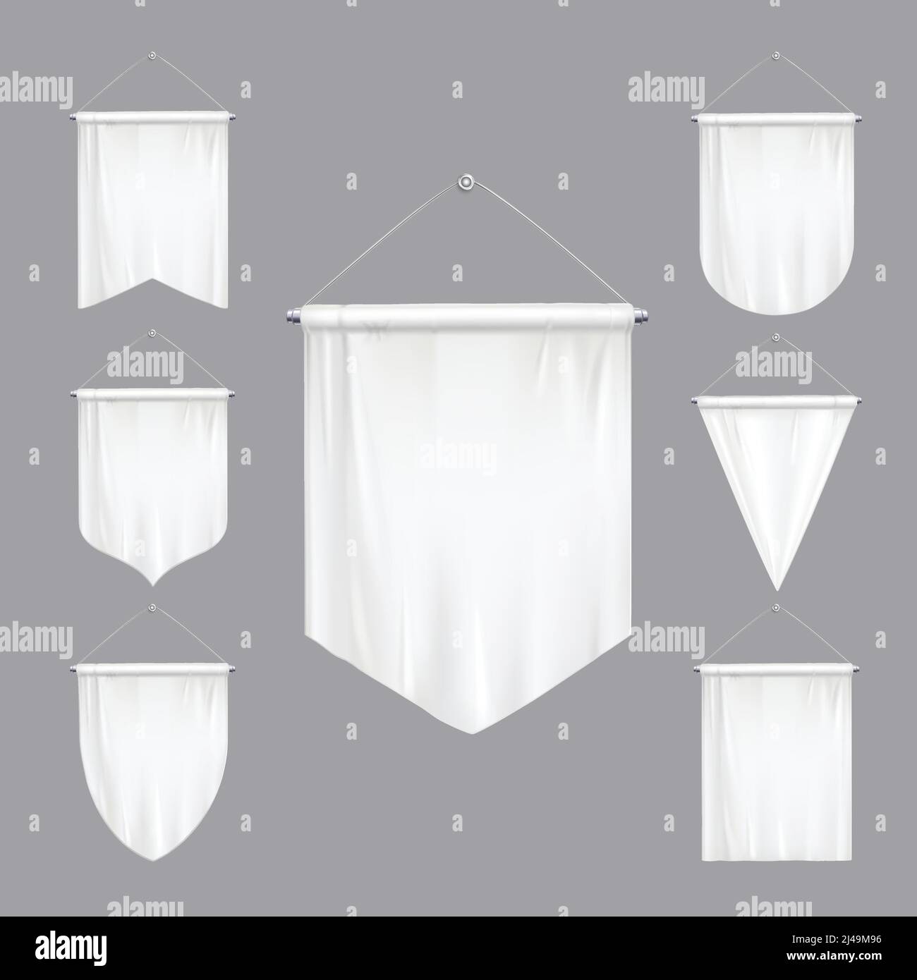 bandiere medievali - 7 Bandiere bandiera araldica Immagini Vettoriali Stock - Alamy