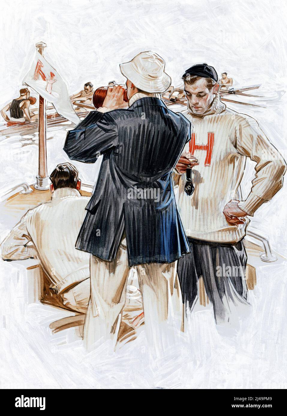 Poster design di JC Leyendecker - Harvard Crew Team (circa 1907) Foto Stock