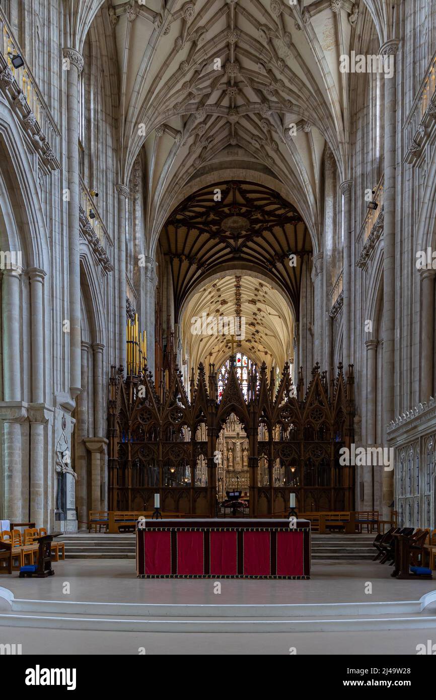 Foto della famosissima Winchester Cathedral in Hampshire Inghilterra . Foto Stock