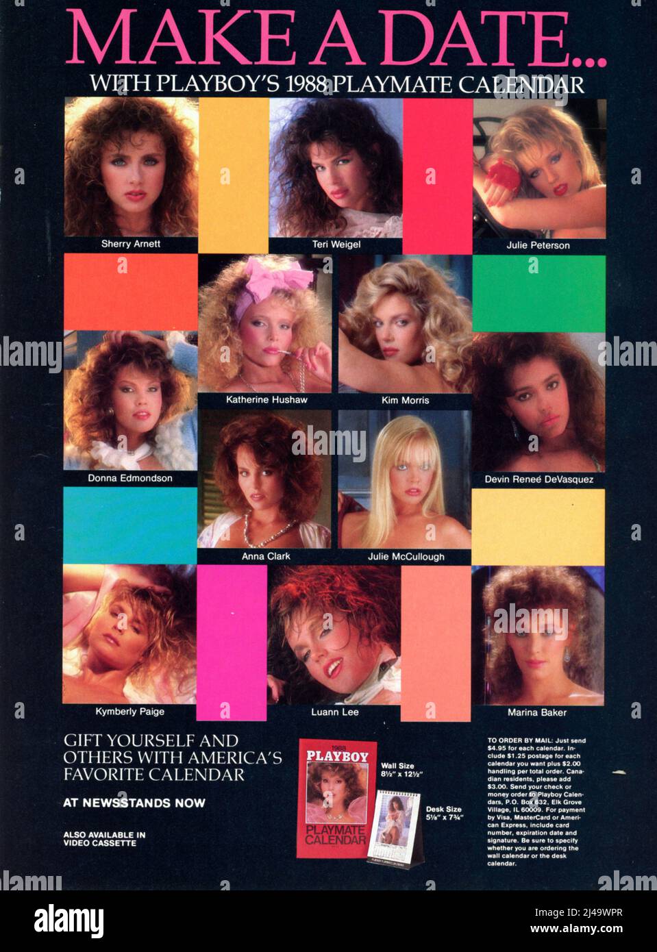 Annuncio della rivista 'Playboy' Vintage di novembre 1987, USA Foto Stock