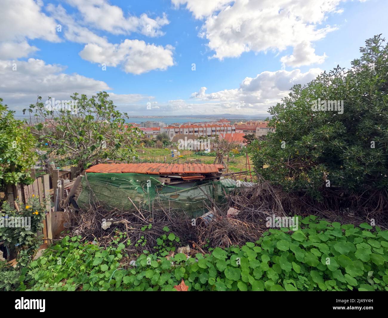 Cacilhas nel comune di Almada, area metropolitana di Lisbona, Portogallo, Europa Foto Stock