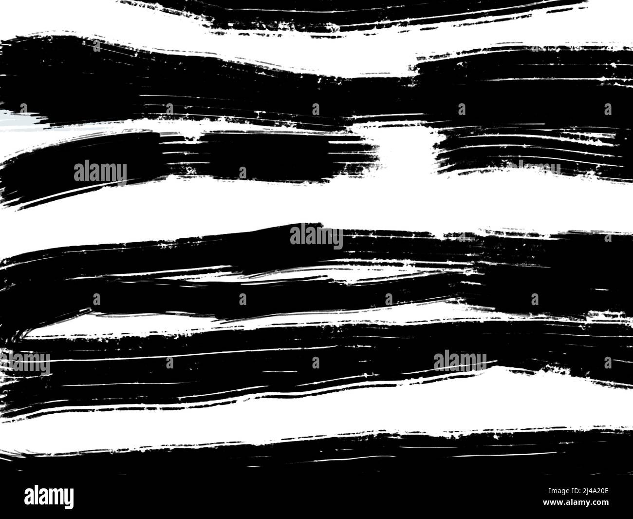 Astratto paesaggio inchiostro disegno a mano. Bianco e nero paesaggio invernale con fiume. Banner poster di sfondo per carte di illustrazione disegnate a mano minimalistico. Linee nere disegnate a mano con acquerello. Foto Stock