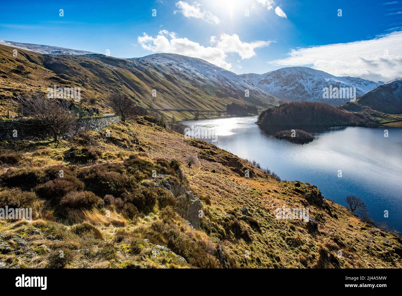 Vista di Haweswater, Bampton, Cumbria, Regno Unito. Foto Stock