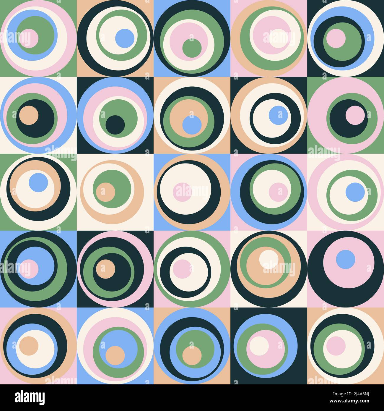 Grafica vettoriale ispirata all'arte minimale realizzata con elementi e forme geometriche astratte. Grafica di design geometrico per poster, copertina, arte, regalo Illustrazione Vettoriale