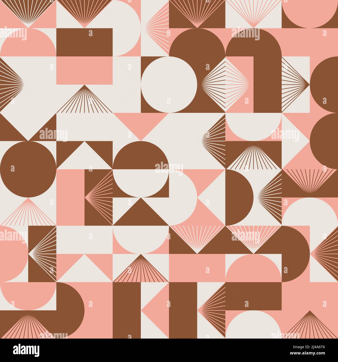 Grafica vettoriale ispirata all'arte minimale realizzata con elementi e forme geometriche astratte. Grafica di design geometrico per poster, copertina, arte, regalo Illustrazione Vettoriale