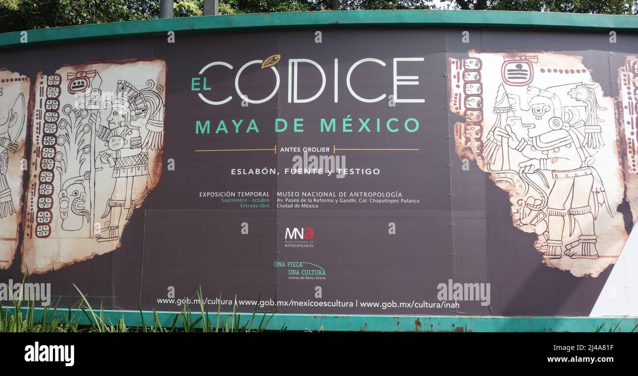 Consigliare per l'esposizione temporanea del Codice Maya. Ottobre 2018 Foto Stock