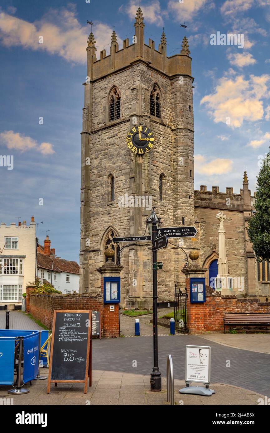 La Chiesa di San Nicola di Alcester, Warwickshire, Inghilterra. Foto Stock