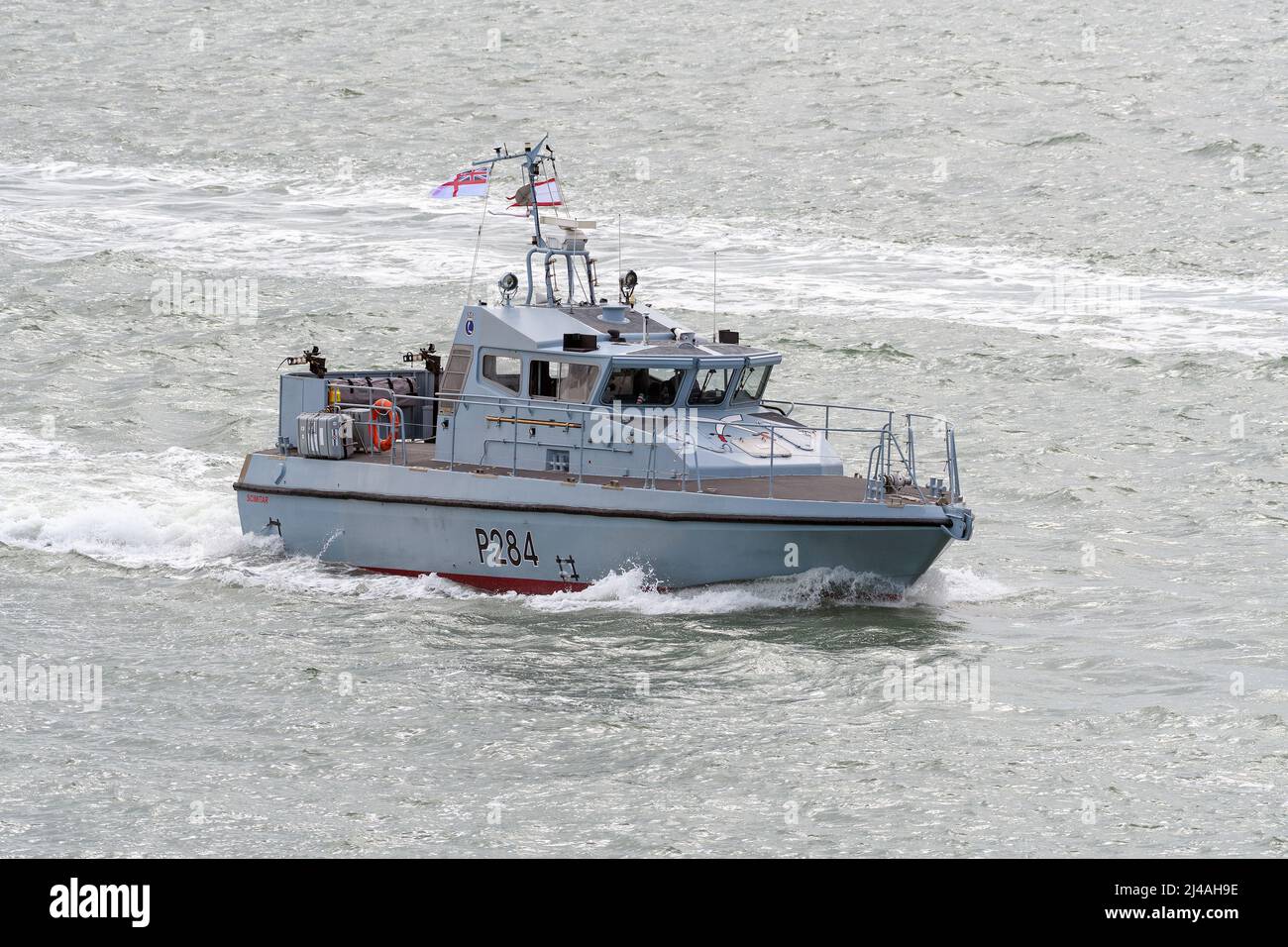 HMS Scimitar (P284) faceva parte dello Squadrone di Gibilterra della Royal Navy tra il 2003 e il 2020 - ottobre 2020. Foto Stock