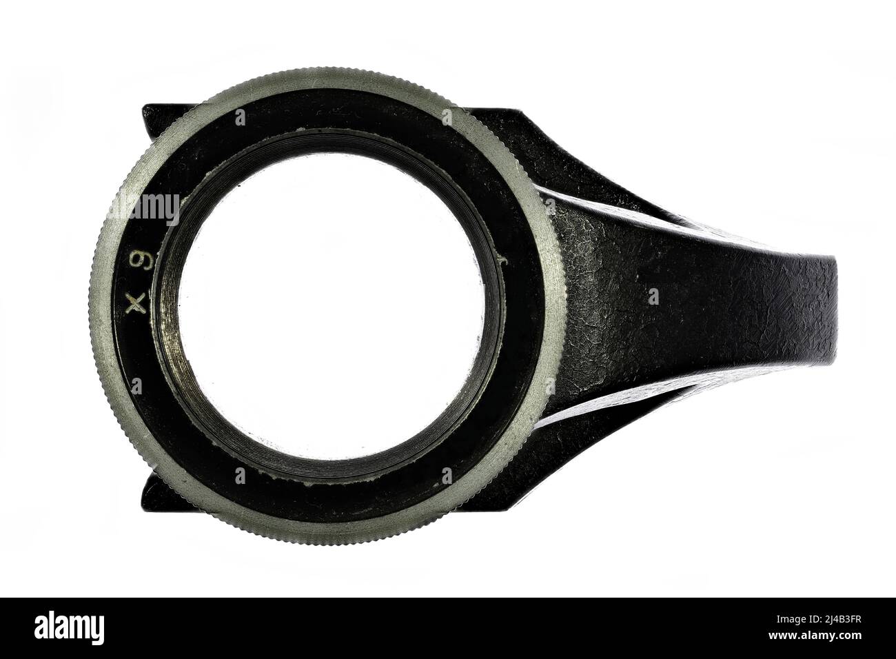 vecchio tester di lino isolato su sfondo bianco Foto Stock