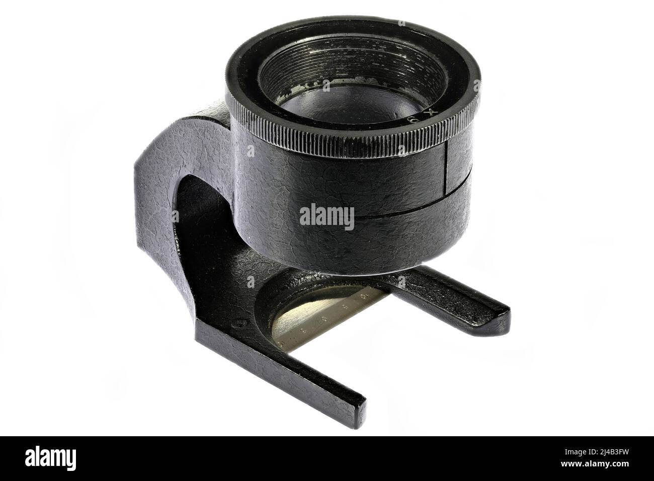 vecchio tester di lino isolato su sfondo bianco Foto Stock