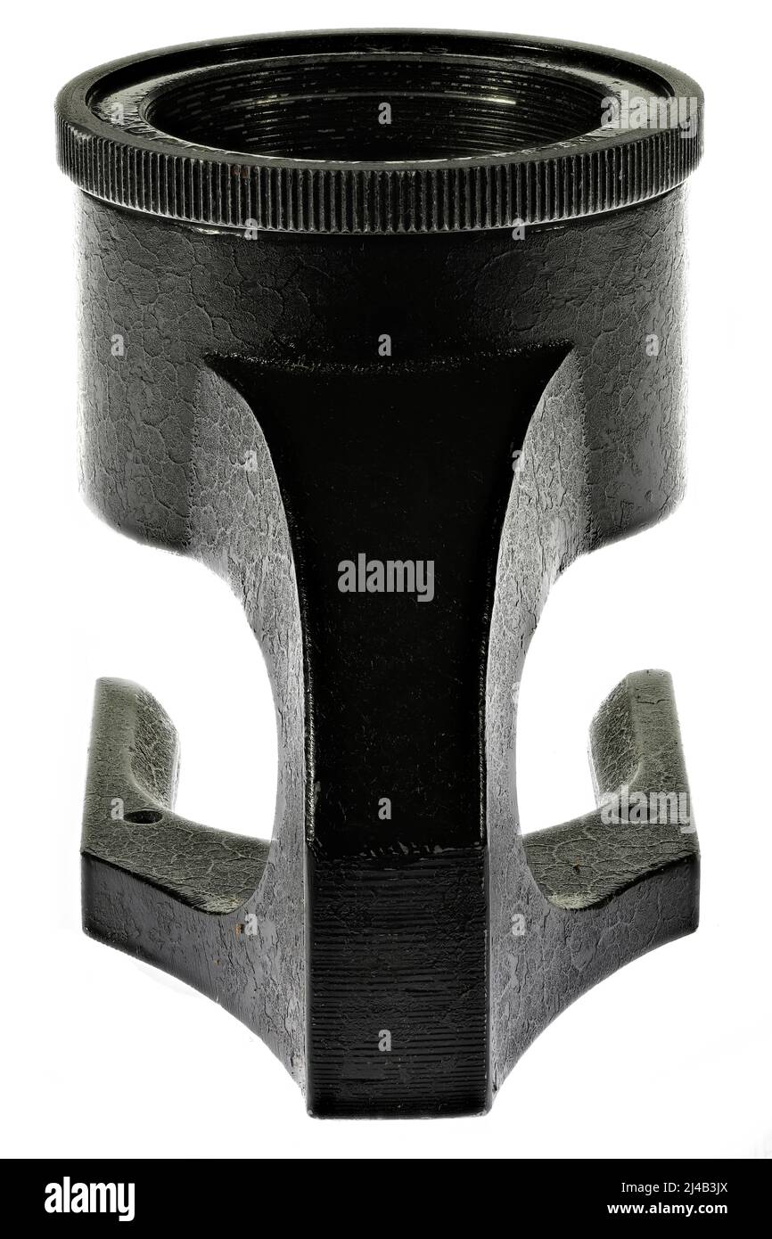 vecchio tester di lino isolato su sfondo bianco Foto Stock