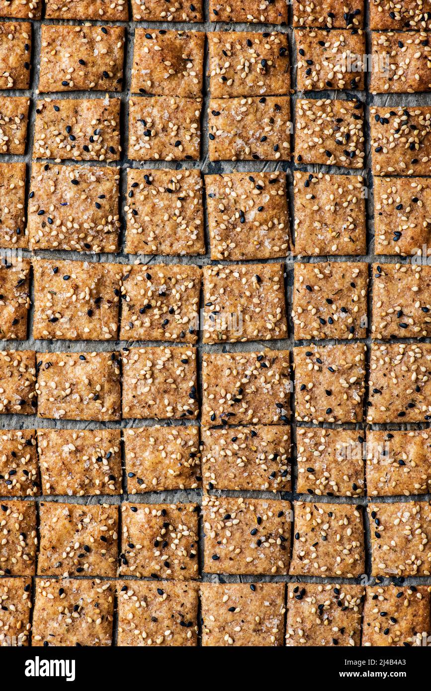 Primo piano Sourpaste Crackers Foto Stock