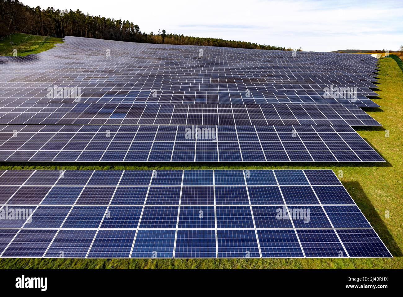 Parco solare Seßlach Est, alta Franconia, Baviera, Germania Foto Stock
