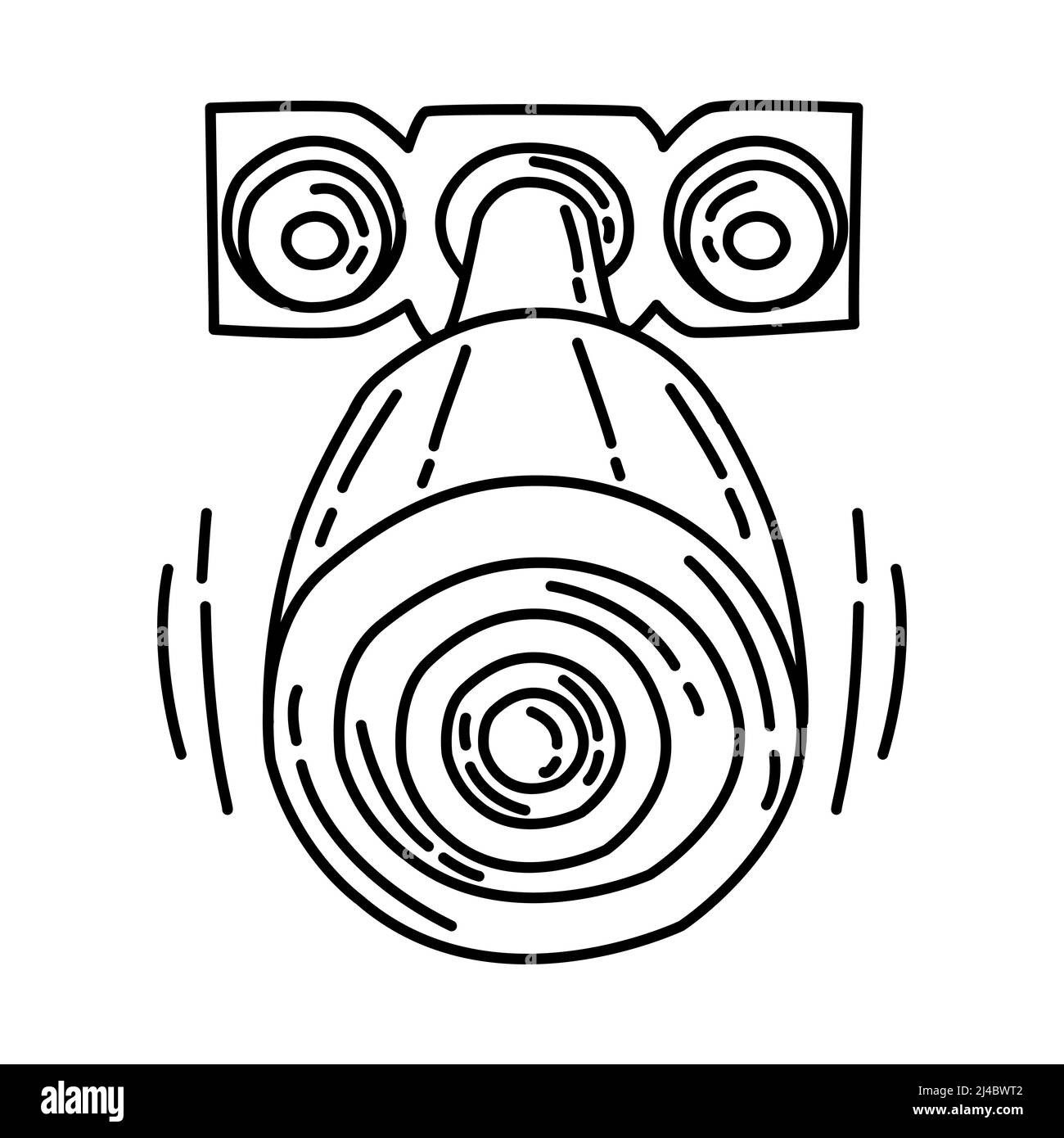 Accessori per la protezione dagli urti parte di Biker e Accessori Set di icone disegnate a mano Vector. Illustrazione Vettoriale