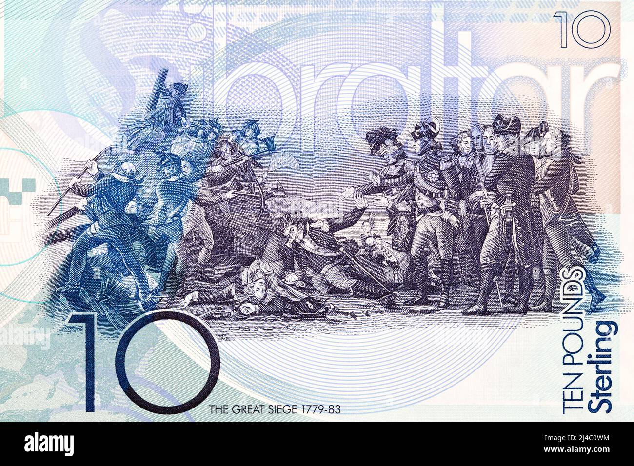 Grande assedio di Gibilterra dal denaro - Pounds Foto Stock