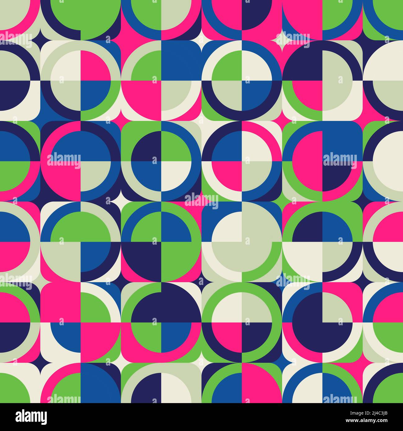 L'arte moderna del motivo del mosaico è fatta con le forme geometriche astratte e le forme di colore varie. Illustrazione Vettoriale