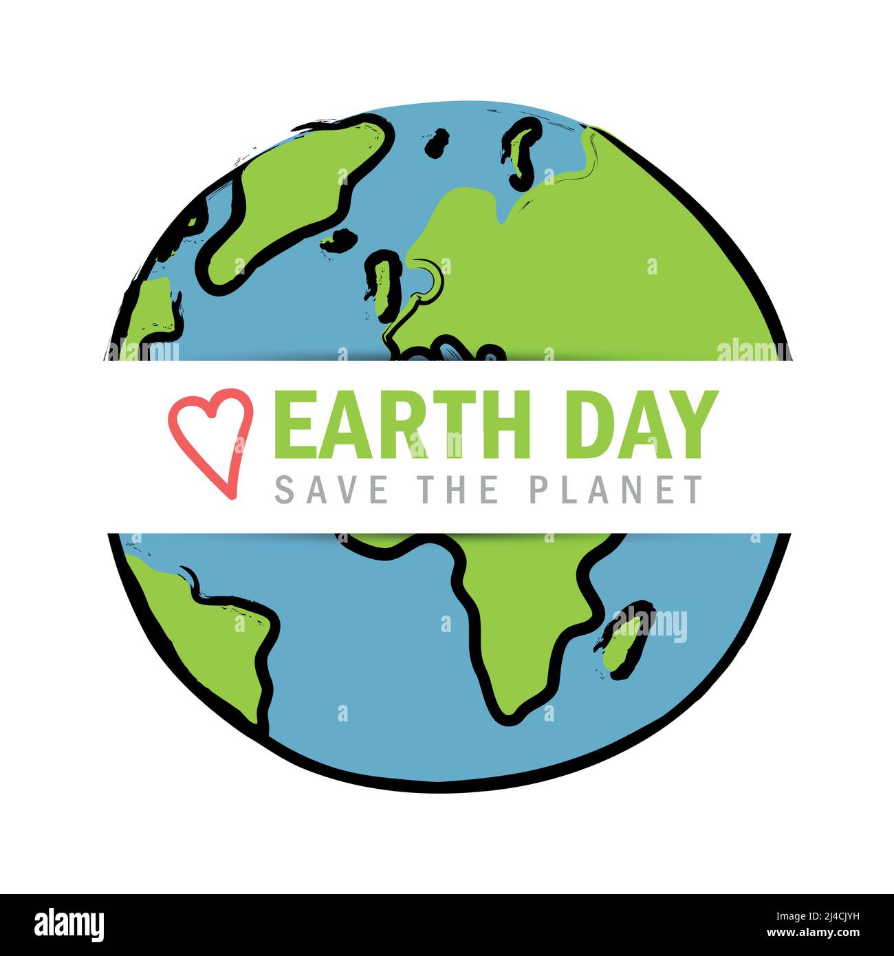 giorno della terra salva l'etichetta del pianeta e il globo Illustrazione Vettoriale