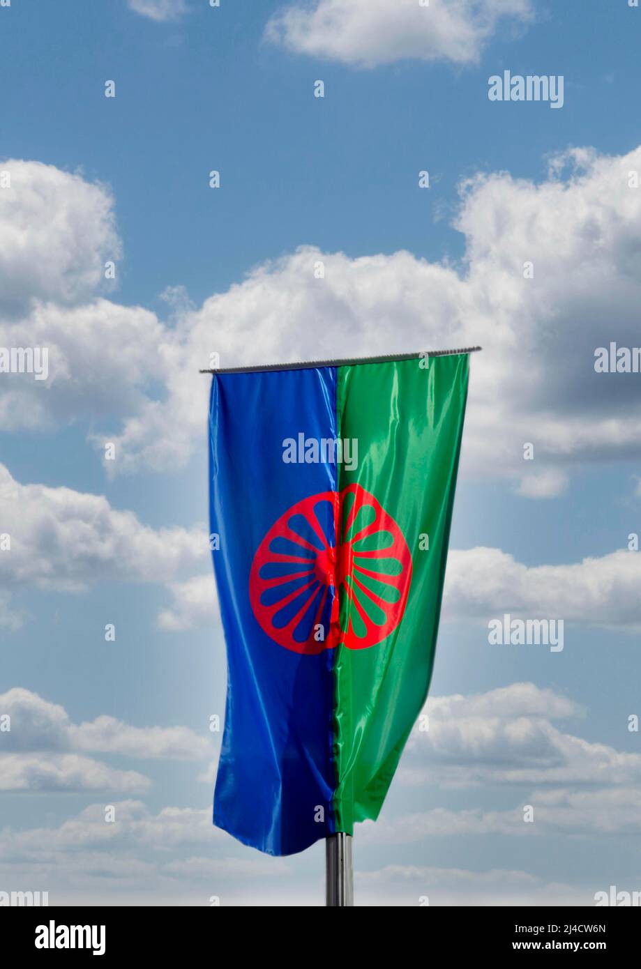 Patch toppe toppa ricamate termoadesiva bandiera sinti e roma backpack
