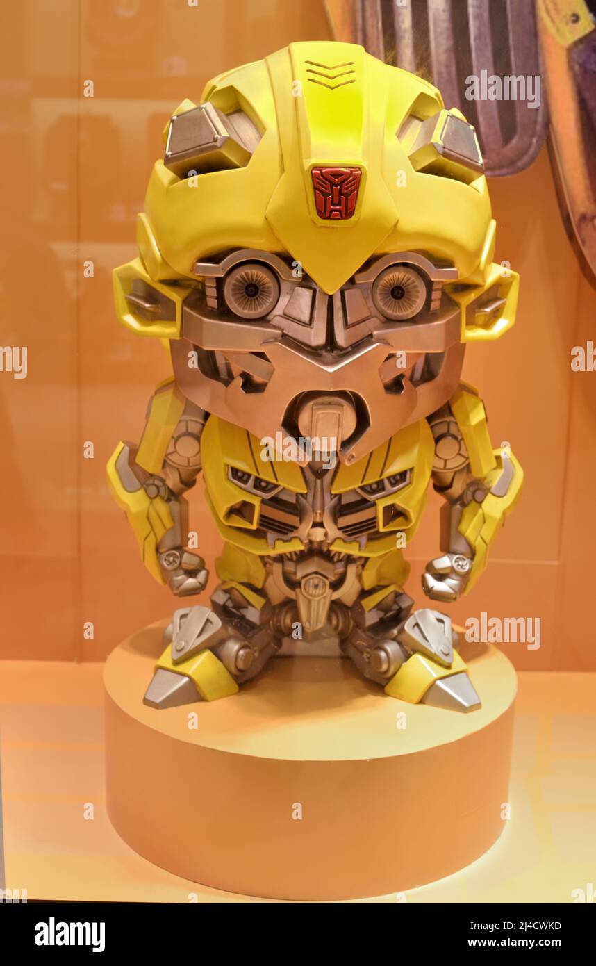 Modello di Transformer autobot mini Bumblebee Foto Stock