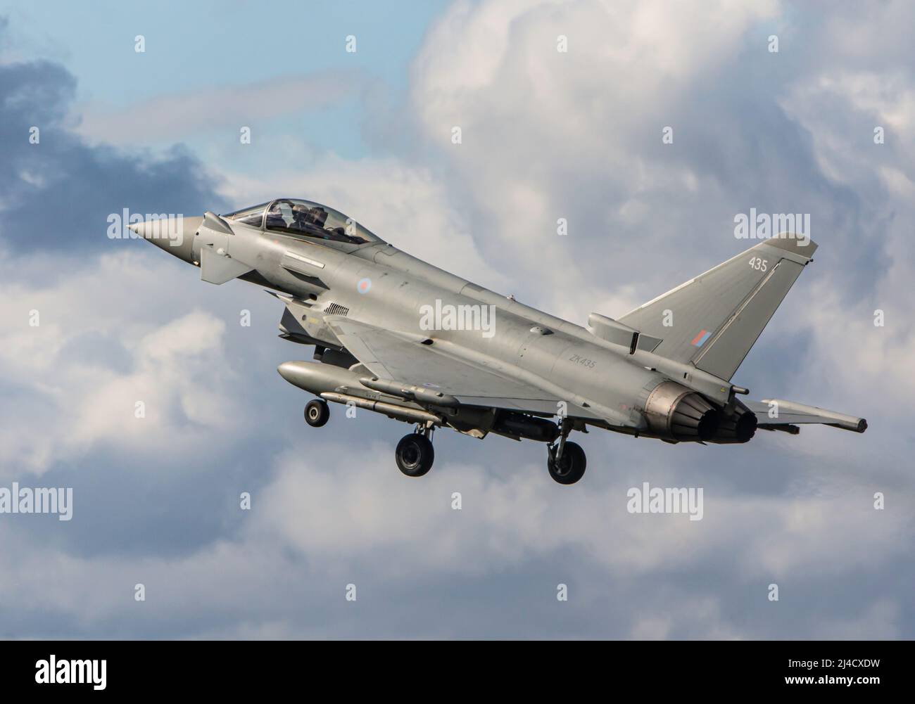 RAF Euro combattente Typhoon FGR4 a RAF Coningsby Lincolnshire Foto Stock