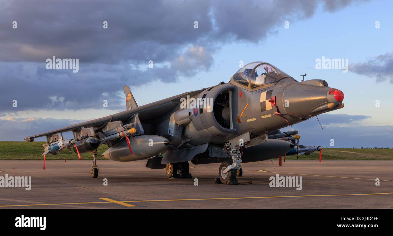 Harrier GR.7 XD318 alla RAF Wittering Foto Stock
