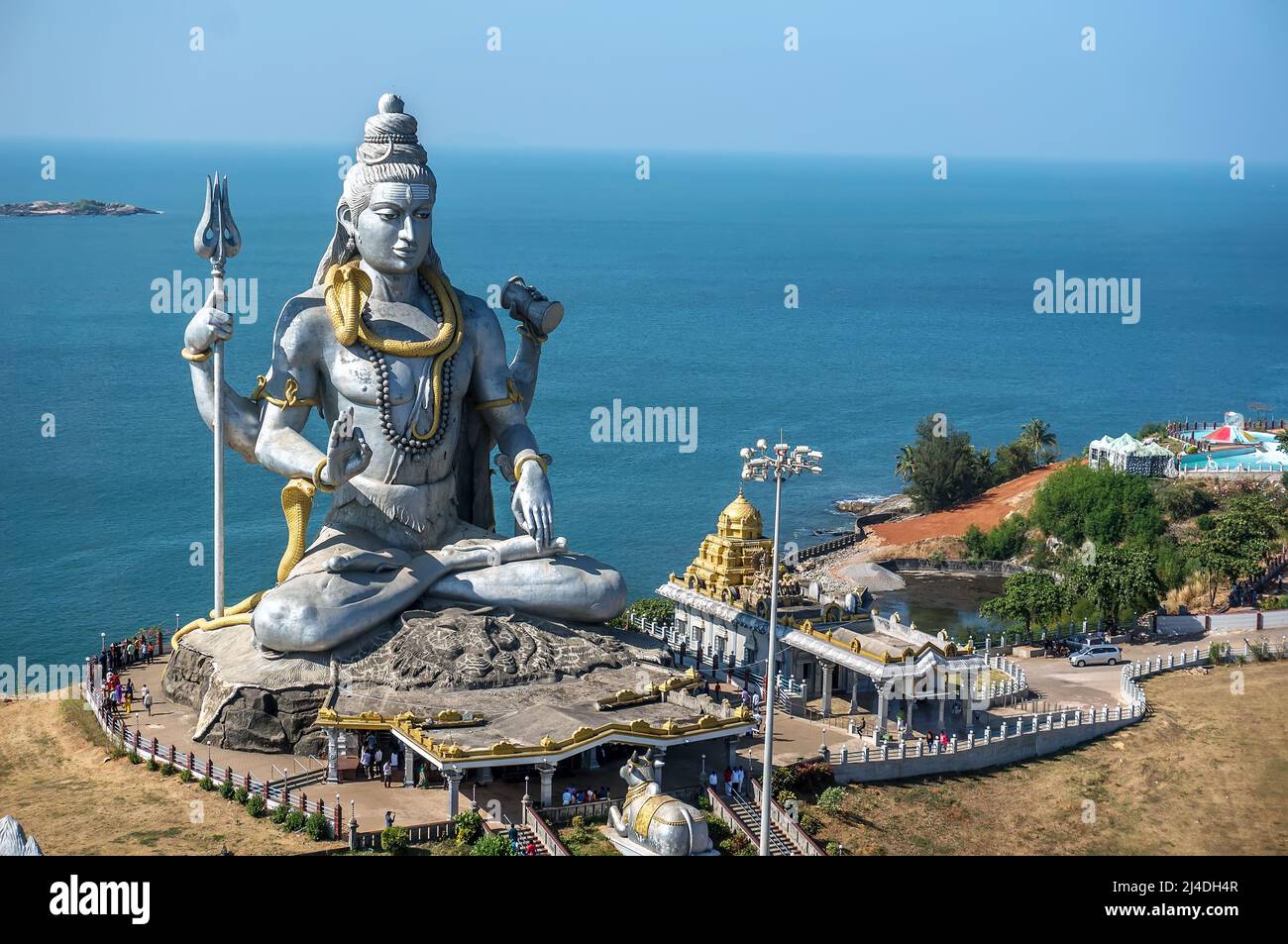 Statua Di Lord Shiva A Murudeshwar, Karnataka, India. Tour da Goa e Gokarna. Grande Shiva. Foto Stock