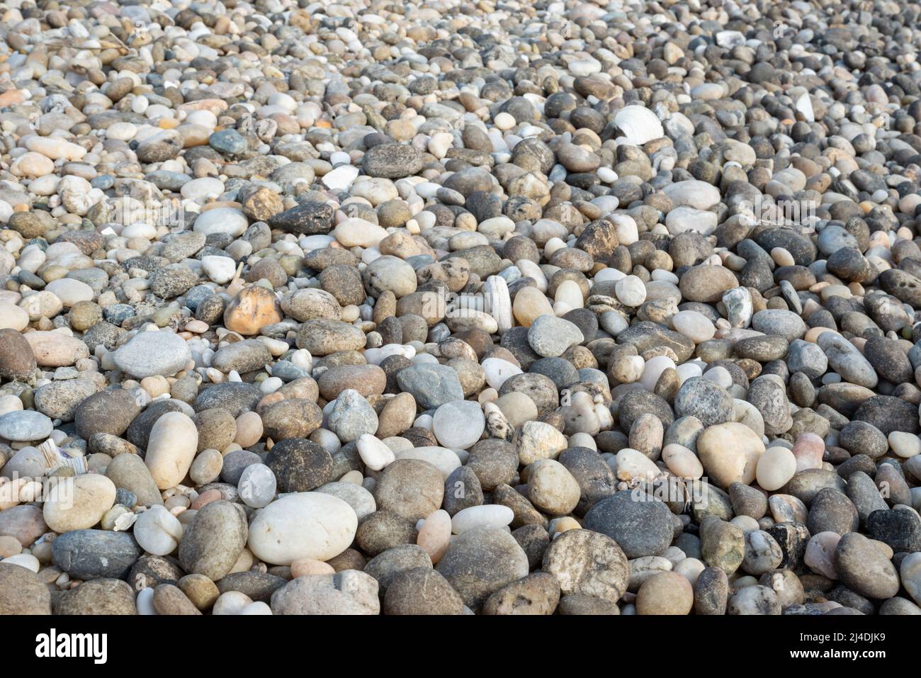 I ciottoli sulla spiaggia Foto Stock