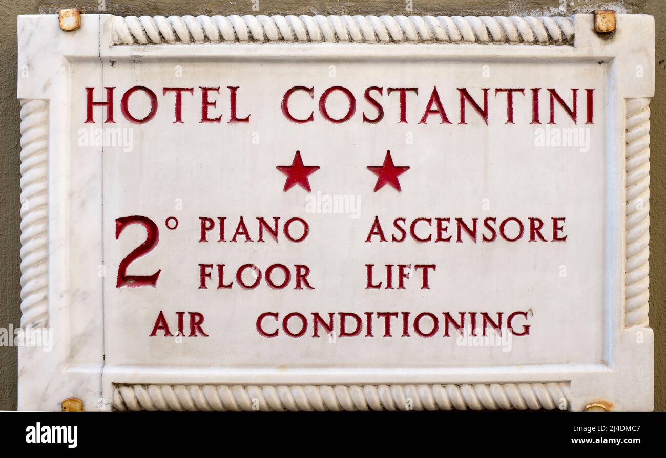 Hotel Costantini Firenze Foto Stock