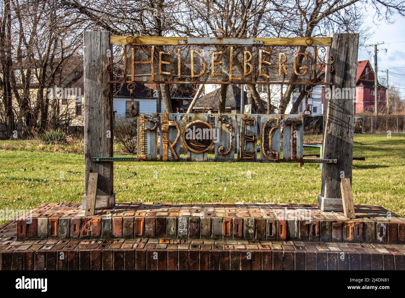 Il progetto Heidelberg, arte all'aperto, Detroit, MI, USA Foto Stock